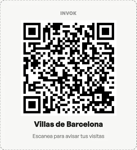 Sticker de QR de Villas de Barcelona